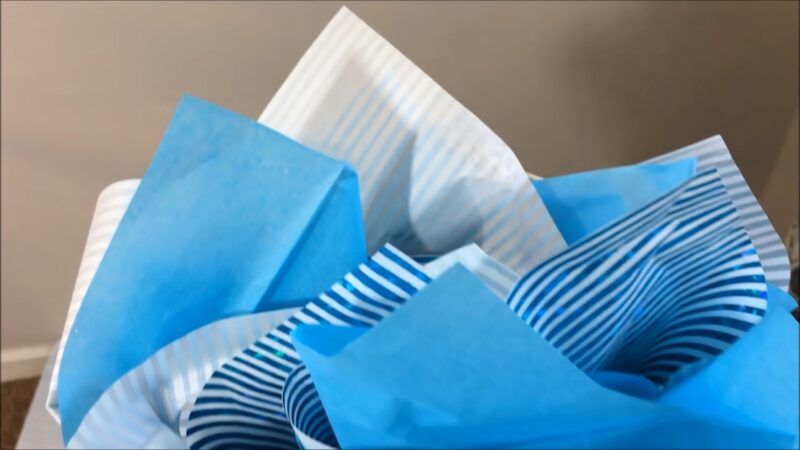 Tissue in a Paper Bag Close