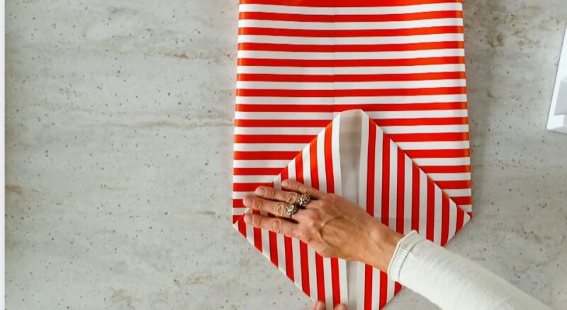 Crafting a gift bag with wrapping paper